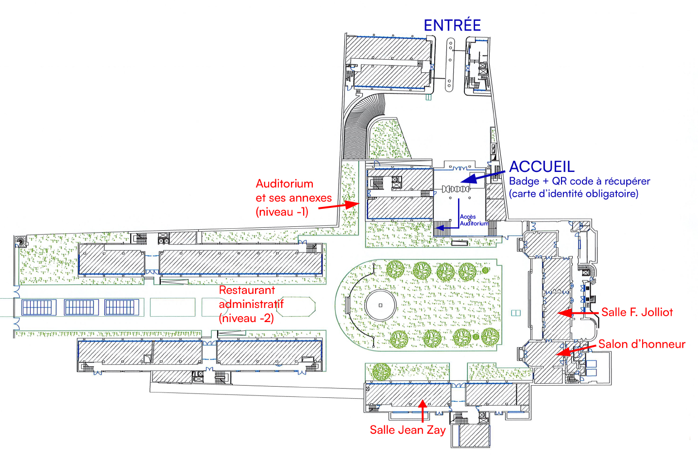 Plan des salles